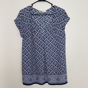 Max Studio Blue Print Blouse